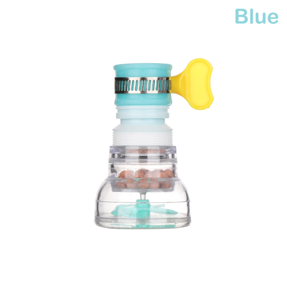 Синий 1Pcs 360 Degree Adjustable Flexible Faucet Kitchen Extender Splash-Proof Water Filter Rotatable Water-saving Tap - Цвет: Синий