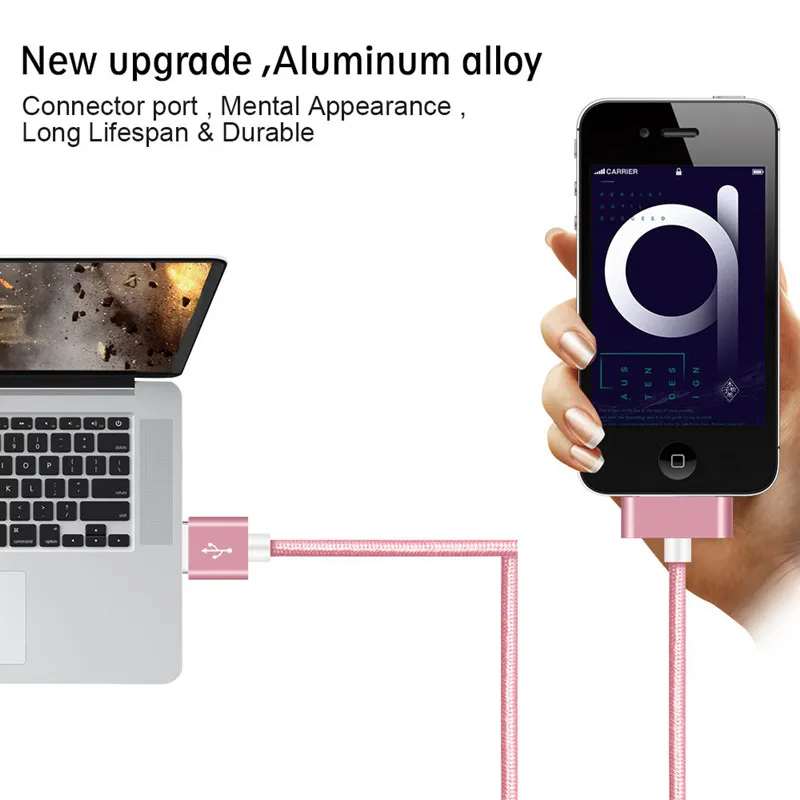 ROMICHW USB Cable Charge Fast Charging Data Sync Cord For iPhone 4 4s 3GS 3G iPad 1 2 3 iPod Nano itouch 30 Pin Charger Adapter | Мобильные