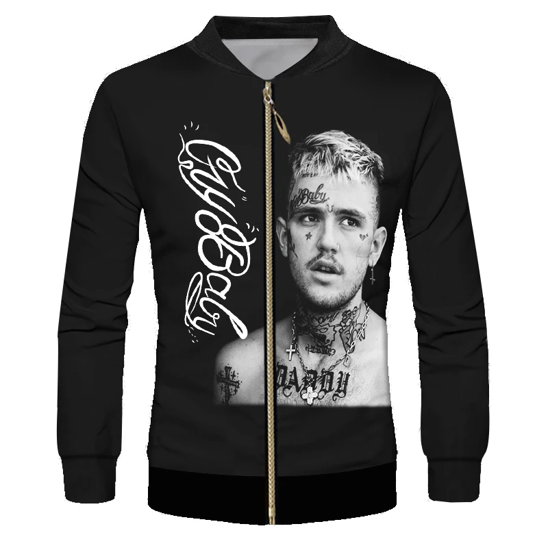 OGKB Man Autumn Fashion Fit Zip Jacket 3D Printed lil peep Funny Oversized Clothing Hombre Zipper Coat Drop Shipping | Мужская одежда