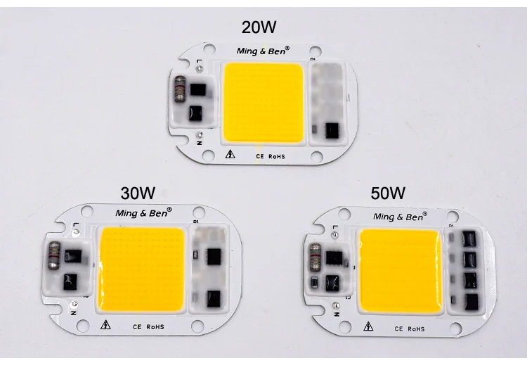 20 Вт 30 Вт 50 Вт Светодиодная лампа COB Чип LED Отражатель объектива 220 В Smart IC DIY для светодиодного прожектора прожектор нужен радиатор для охлаждения