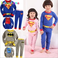 spring autumn childrens pajamas cotton long sleeves toppant 2pcs girl suit kids sleepwear toddler boy clothing baby set bc1375