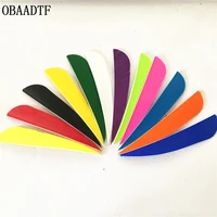 50pcs 4inch water drop 12color arrow feather vanes turkey feather bow and arrow shooting aluminum arrow carbon accessories