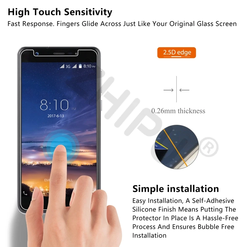 2 шт./лот закаленное Стекло для Blackview R6 lite 5 дюймов Экран протектор Защитная пленка
