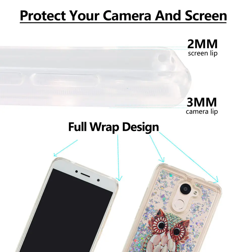 Quicksand Case For Huawei Y7 2017 Dynamic Liquid Glitter Stars Phone Cover Coque Shell TRT-LX1 TRT-L21A TRT-L23 TRT LX1 L23 LX1A |