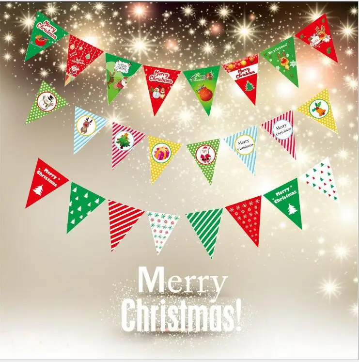 Рождественские украшения флаг новогодняя елка висит Флаг волна коридор алфавит |