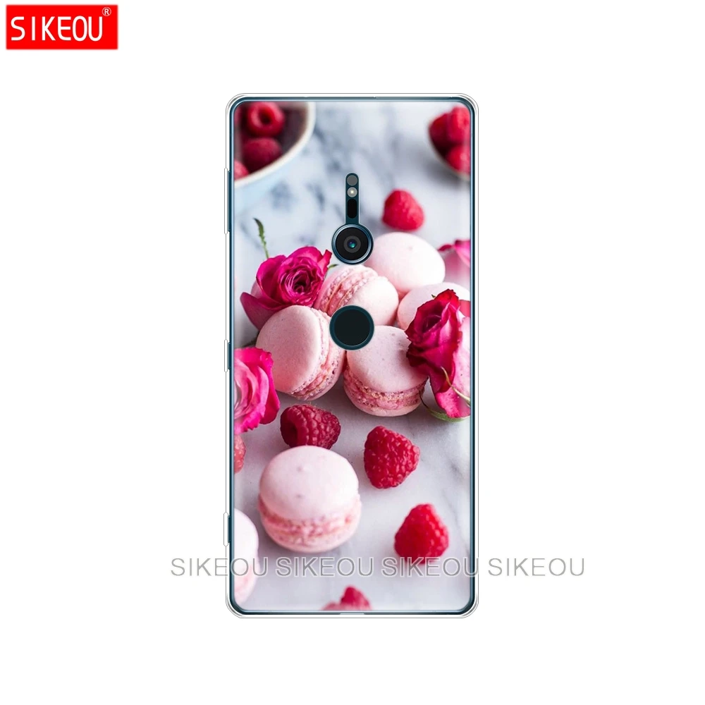 Силиконовый чехол для телефона sony xperia XA1 XA2 ULTRA PLUS L1 L2 XZ1 XZ2 compact XZ PREMIUM food for Macarons