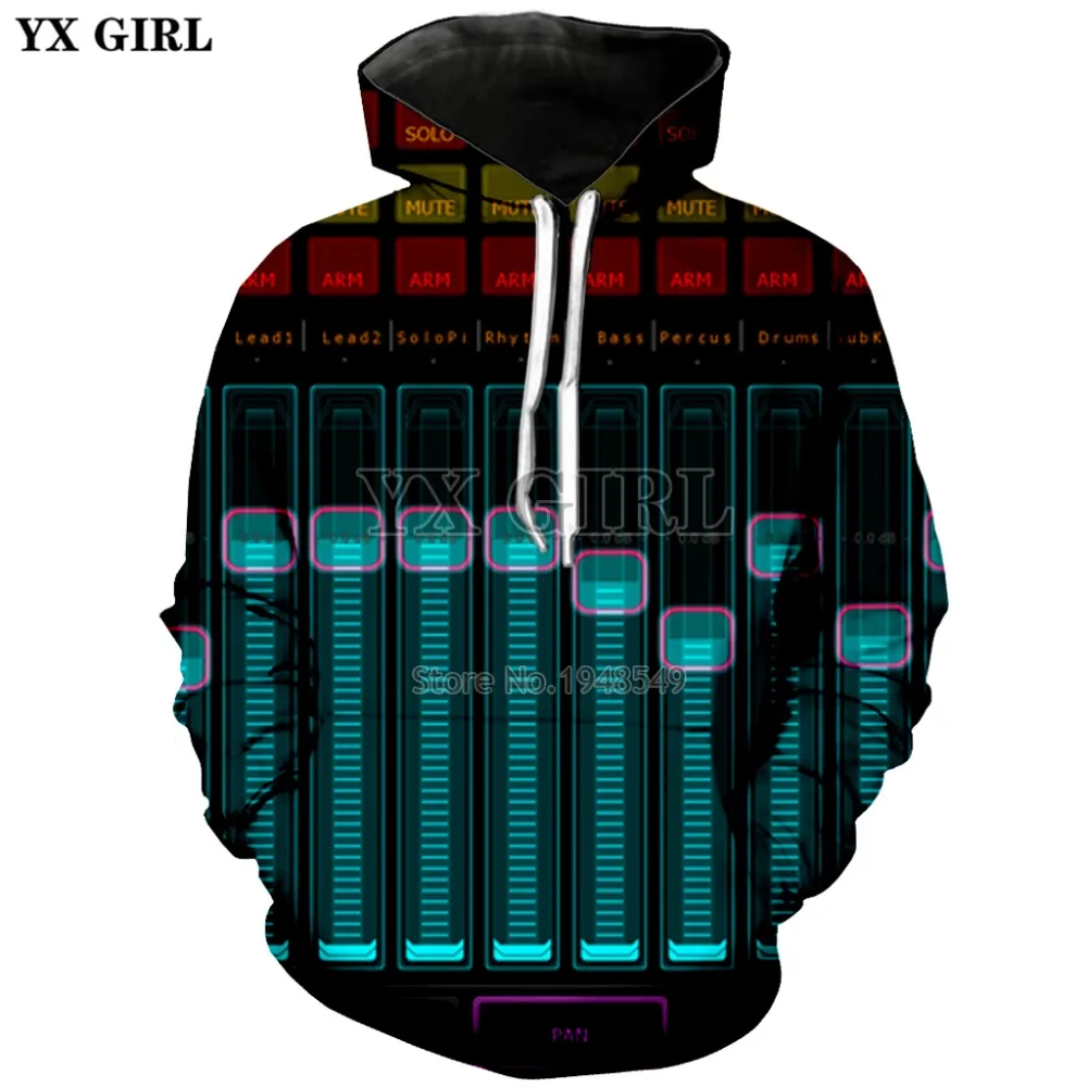 Толстовка YX GIRL Audio Ableton Live с 3D принтом новинка 2018 модная для мужчин и женщин