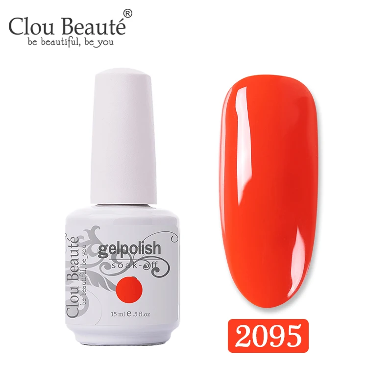 2095 Clou Beaute Gel Nail Polish Top UV LED Gel Nail Art Varnish Hybrid Gel Polish Semi Permanent Vernis Gellak Glitter Gel Lacquer - Цвет: 2095