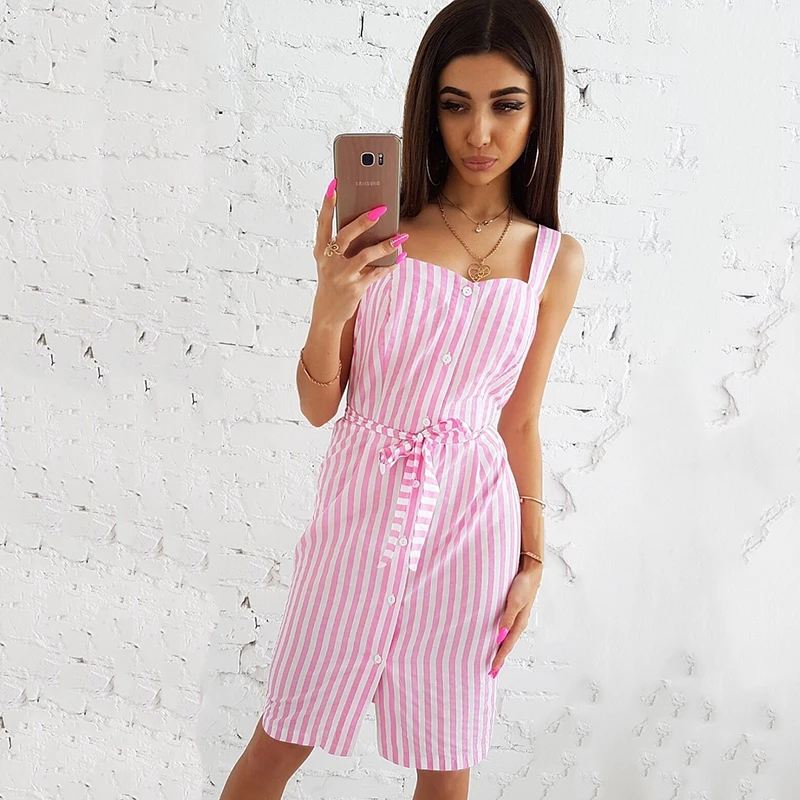 Для женщин 2018 Новый Полосатый квадратный воротник в богемном стиле карандаш