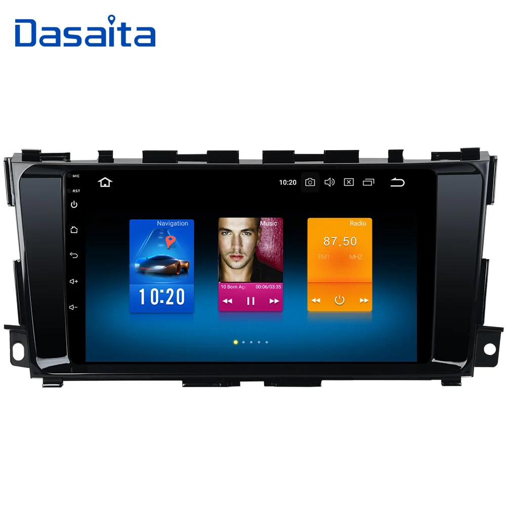 Dasaita 1 Din Автомобильный мультимедийный плеер Android 9,0 для Nissan Altima Teana экран 2013 с поддержкой " Canbus