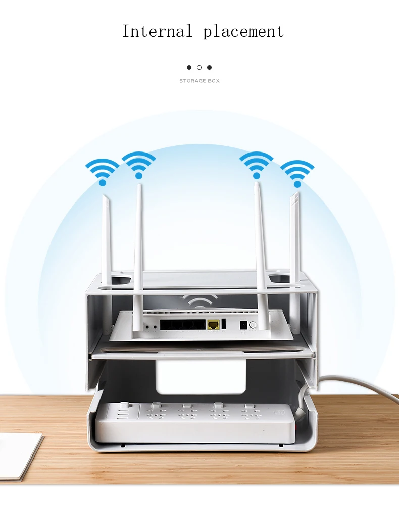 Baffect двухслойный большой Wi-Fi маршрутизатор коробка для хранения провода доска контейнер для хранения защиты оболочки кабель организации держатель
