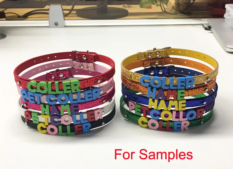 Оптовая цена! Ошейник для домашних животных 8*100 мм + 10x 50 шт.|letter charms|charms wholesalename charm |