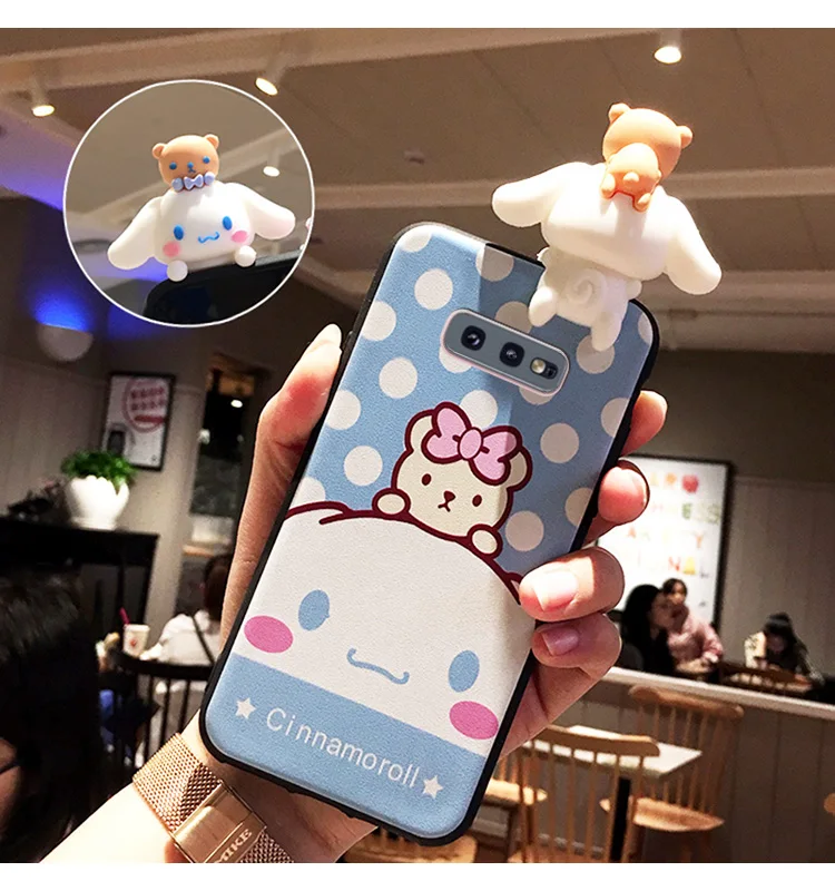 Милый мягкий ТПУ чехол для телефона SAM S10 3D My melody для samsung Galaxy S10 plus S9 S9P S8 S8p S7 Edge Note 8/9 задняя крышка с мультяшной собакой