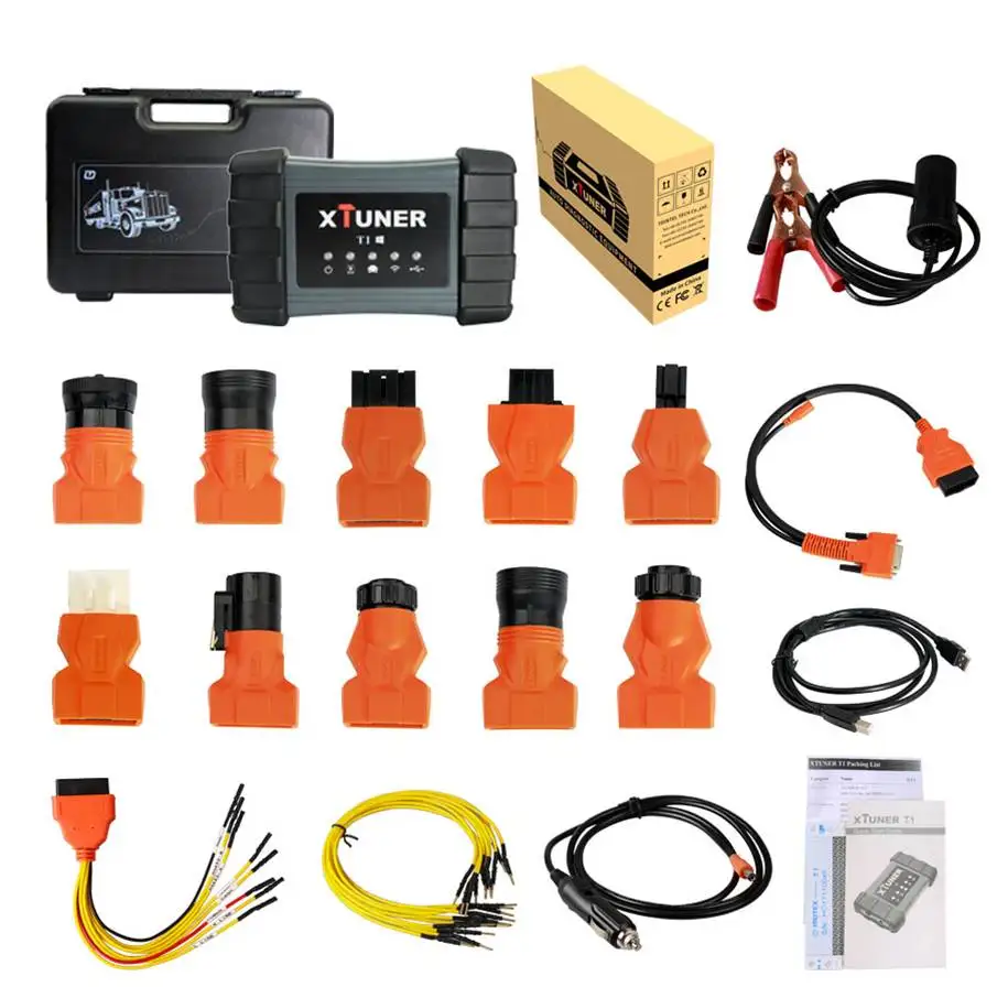 XTUNER T1 HD тяжелых грузовиков OBD2 автомобильный диагностический инструмент с подушкой безопасности грузовика ABS DPF EGR сброс OBD автоматический диагностический сканер