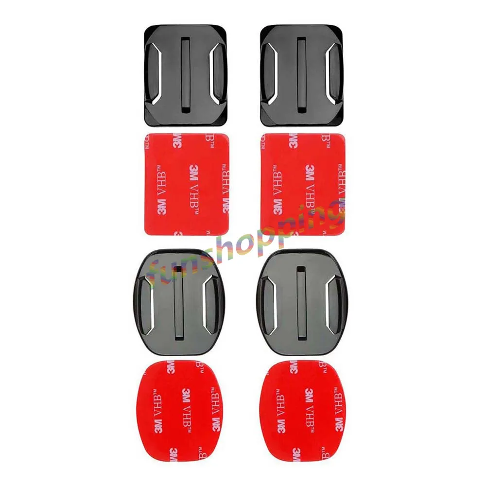 Плоское клейкое крепление 2 шт. + изогнутое на клейкой основе для Go Pro Hero 6 5 4 3 1