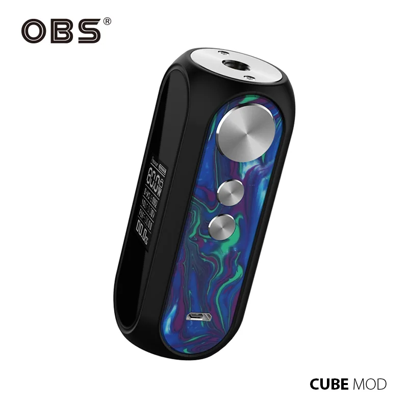 2019 Оригинал OBS cubemod 3000 мАч встроенный аккумулятор 80 Вт Выход электронная сигарета