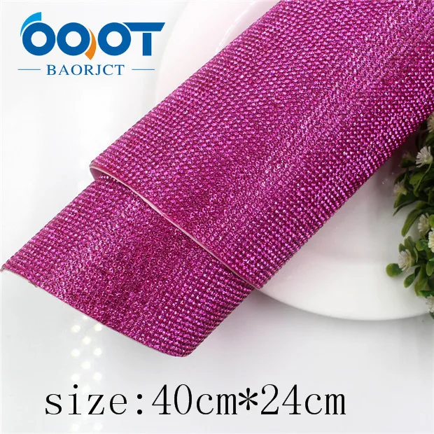 I-19516-1215 OOOT BAORJCT I-19516-1213, размер 40 см* 24 см, 1 шт., многоцветный горячий сверлильный Блестящий Блестки, DIY головной убор, украшение для свадебной вечеринки - Цвет: I-19516-1215