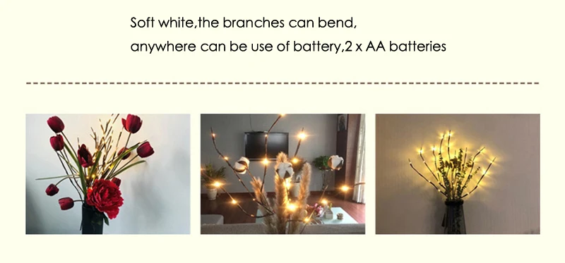 Novado светодиод на батарейке гирлянды diy ветка дерева Ночная лампа Свадебная вечеринка в саду украшение для помещений праздничный свет
