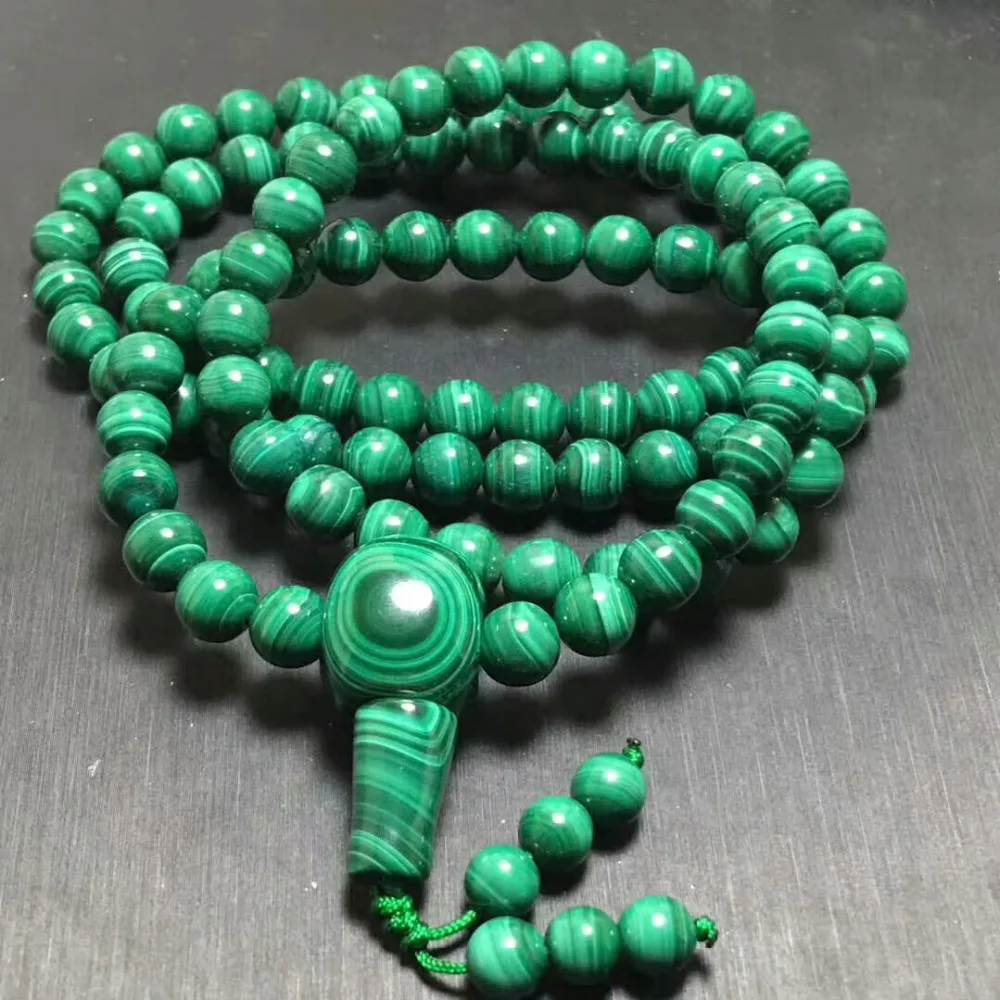 7 мм натуральный зеленый малахитовый хрисоколла растягивающийся драгоценный