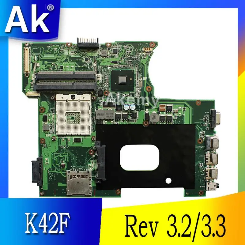 K42F Rev 3 2/3 GMA HD USB2.0 HM55 PGA989 Материнская плата For Asus X42F a42F P42F материнская 100% полностью