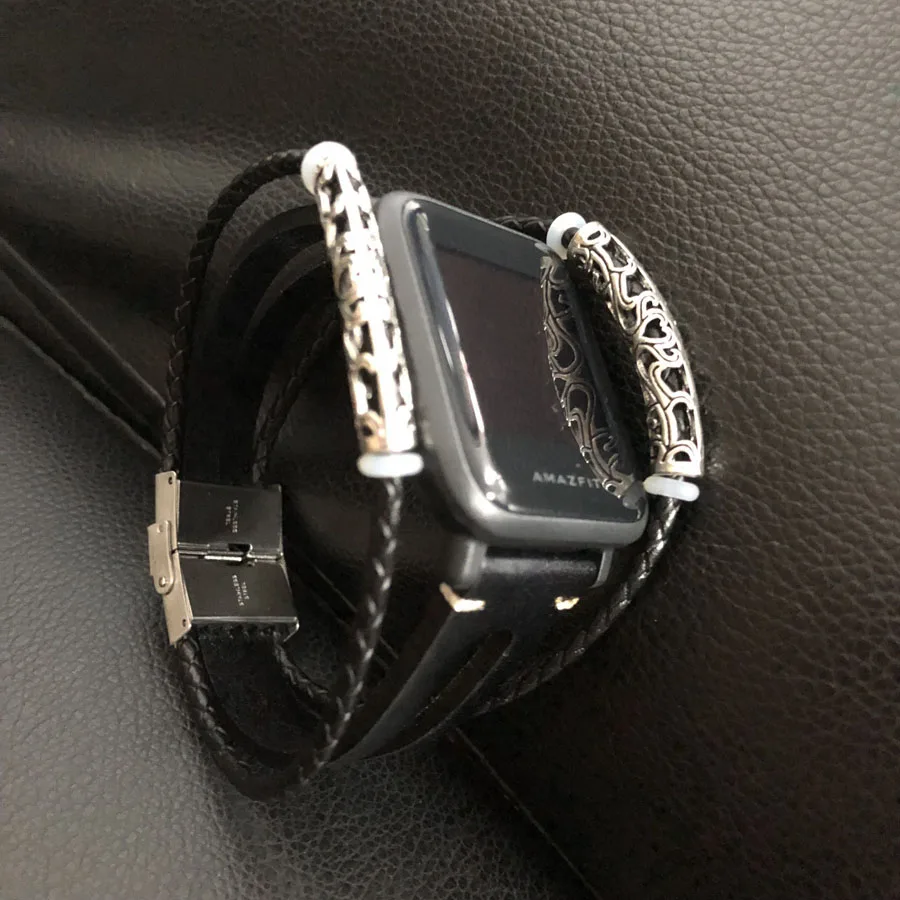 Ремешок для часов Xiaomi Huami Amazfit Bip Lite кожаный сменный Браслет S/GTS/GTR/Bip U 20