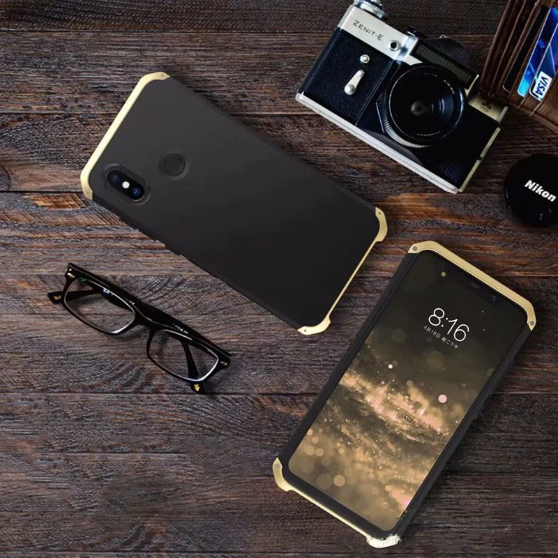 Металлический чехол для Xiaomi redmi note 5 ударопрочный армированный жесткий из