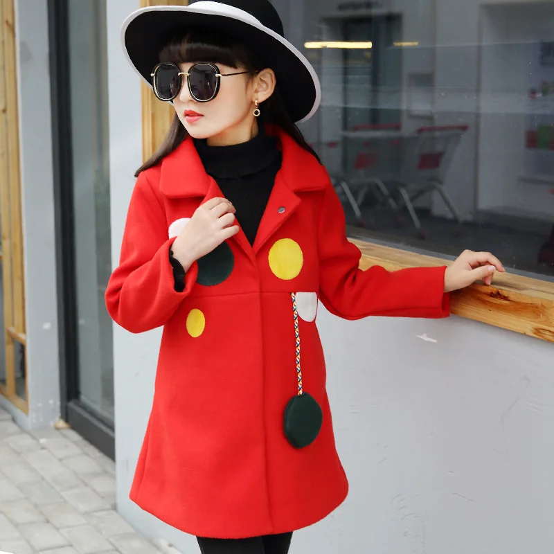 Girls' Coat 2018 New Children's Autumn and Winter Cashmere Coats Warm Fashion Korean Wild Woolen |