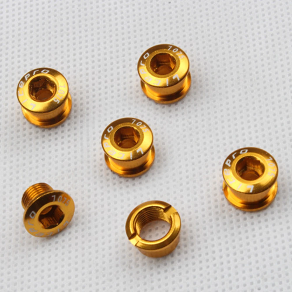 5 шт. прочный велосипедный CNC Алюминиевый одиночный кривошипный кольцевой болт