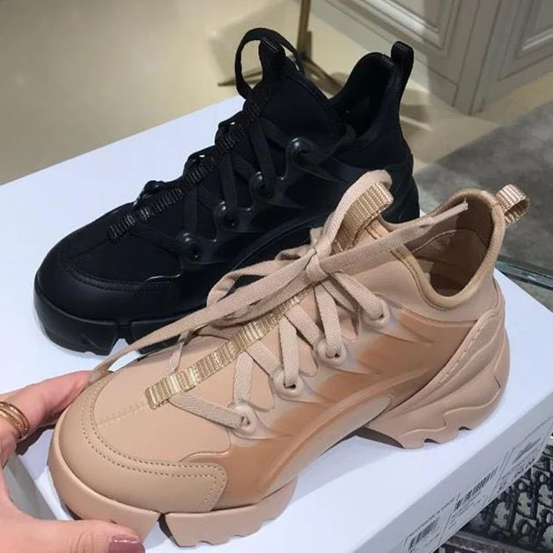 Повседневная Белая обувь женские массивные кроссовки на платформе zapatos de mujer