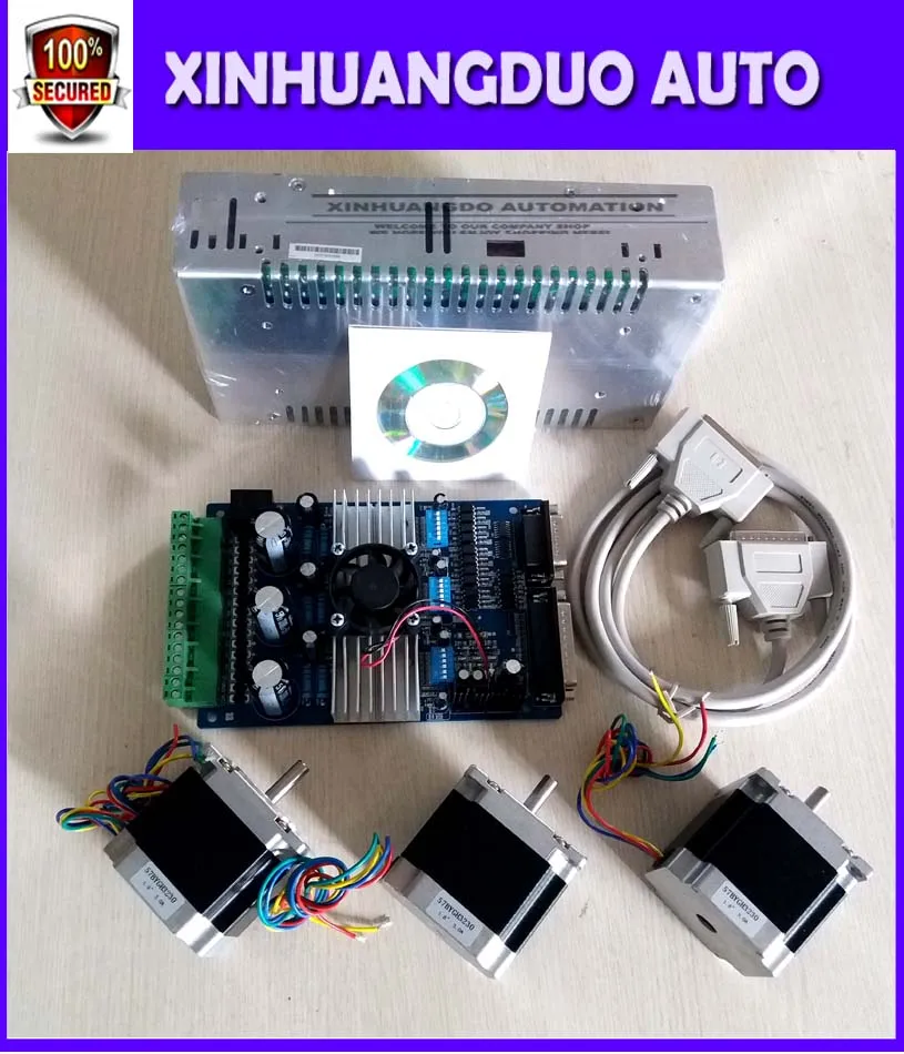 3 оси CNC Комплект TB6560 Драйвер платы + шт. 56 мм Nema 23HS3230 шаговый двигатель один
