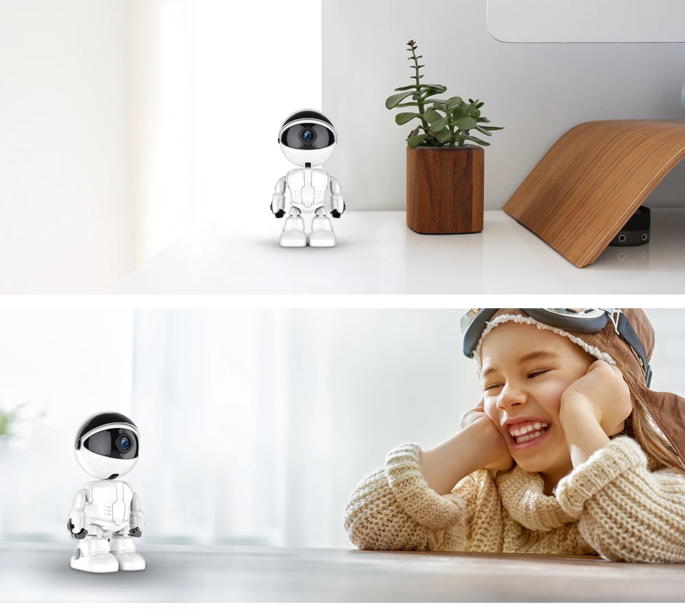 FREDI 1080P Домашняя безопасность робот камера с функцией автоматического слежения CCTV камера беспроводной WiFi детский монитор ночного видения камеры наблюдения
