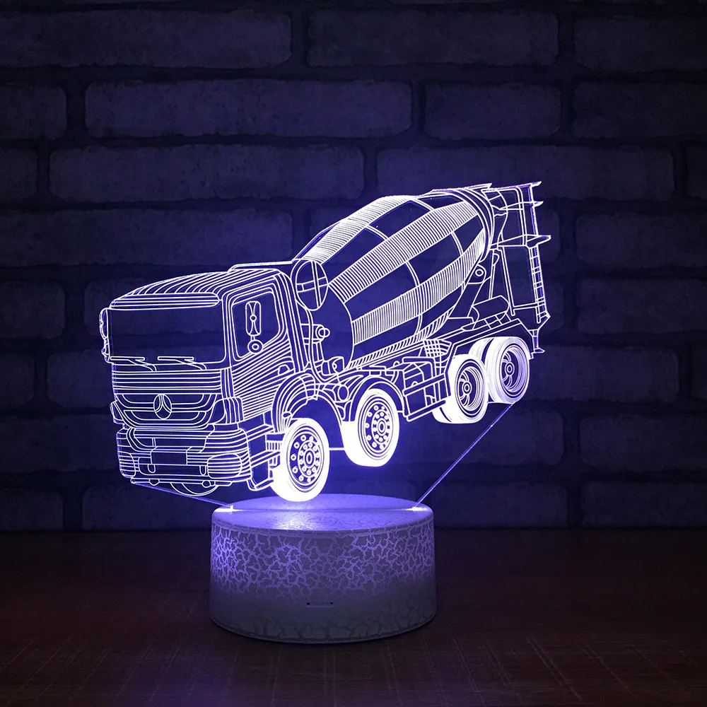 Новые грузовики 3d огни красочные светодиодные визуальные креативный пульт