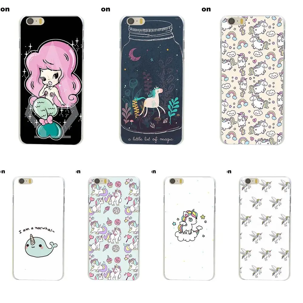 Мягкий чехол Русалочка Радуга Единорог Дельфин для Apple iPhone 4 4S 5 5C SE 6 6S 7 8 Plus X LG G3 G4 G5