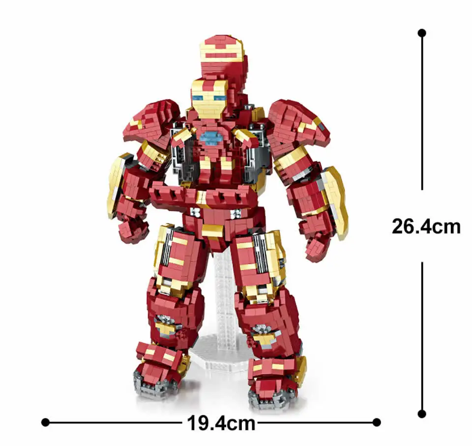 LOZ Алмазные блоки Строительные Mecha Железный Робот 2 в 1 супер герой кирпич супер герой фигурки игрушки для детей Сделай Сам малыш мальчик 9045
