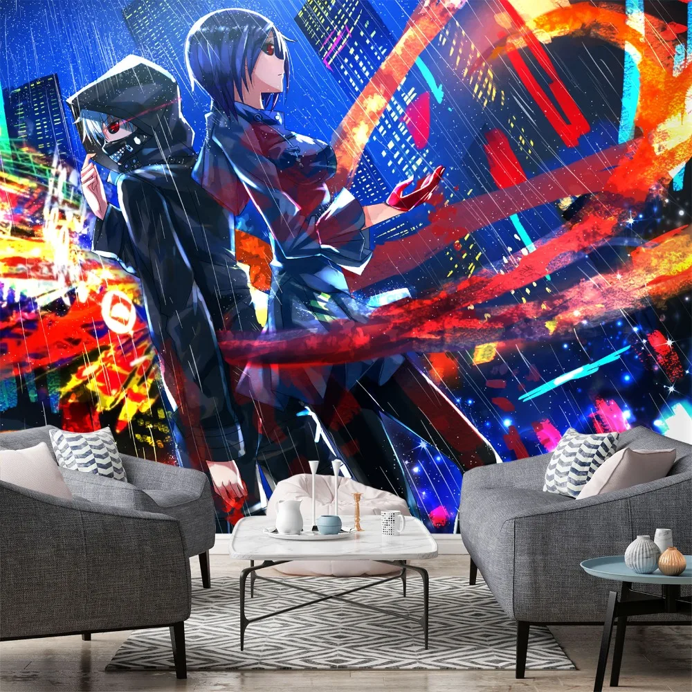 

[Self-Adhesive] 3D Tokyo Ghoul Graffiti City 44 Japan Anime Wall Paper mural Wall Print Decal Wall Murals