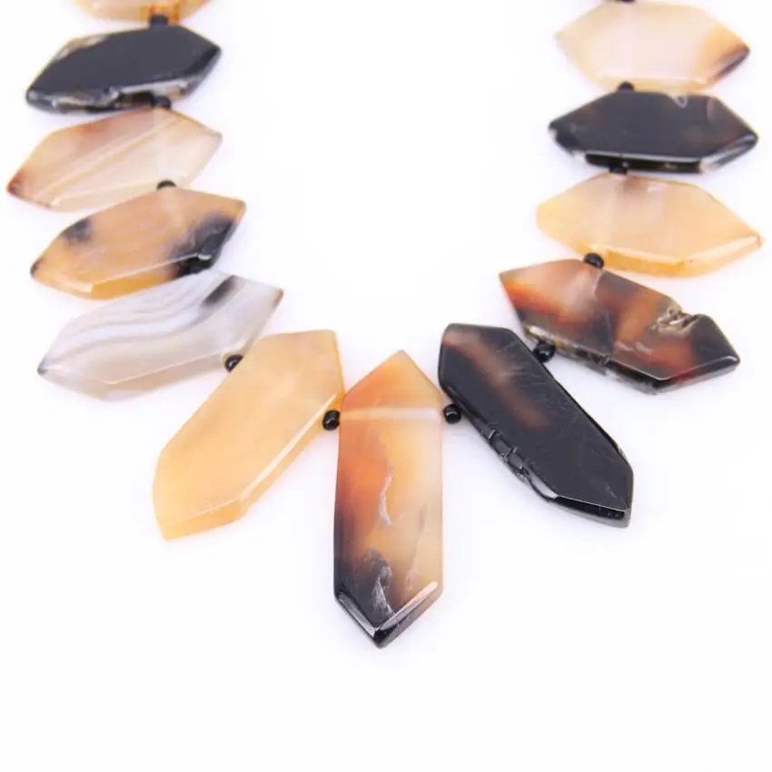 Полированный необработанный натуральный сон ачат плиты палка бусины кулон