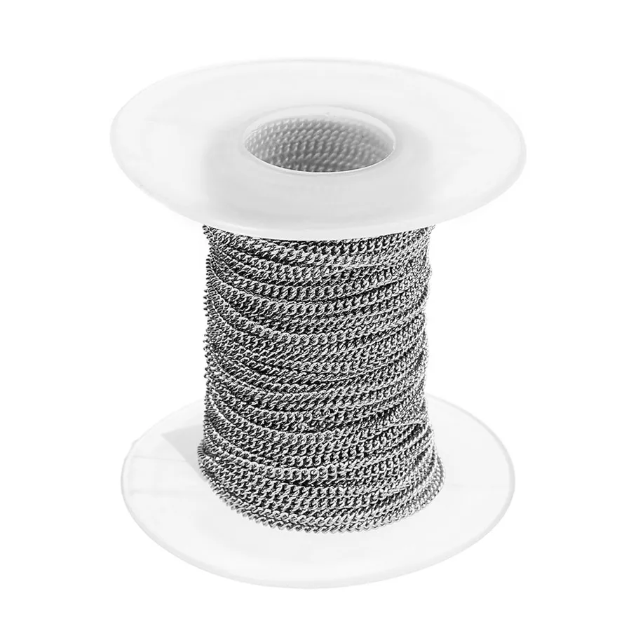 Цепочка мужская из нержавеющей стали 10 ярдов/рулон 1/1 5/2/2 5/3 мм | Украшения и