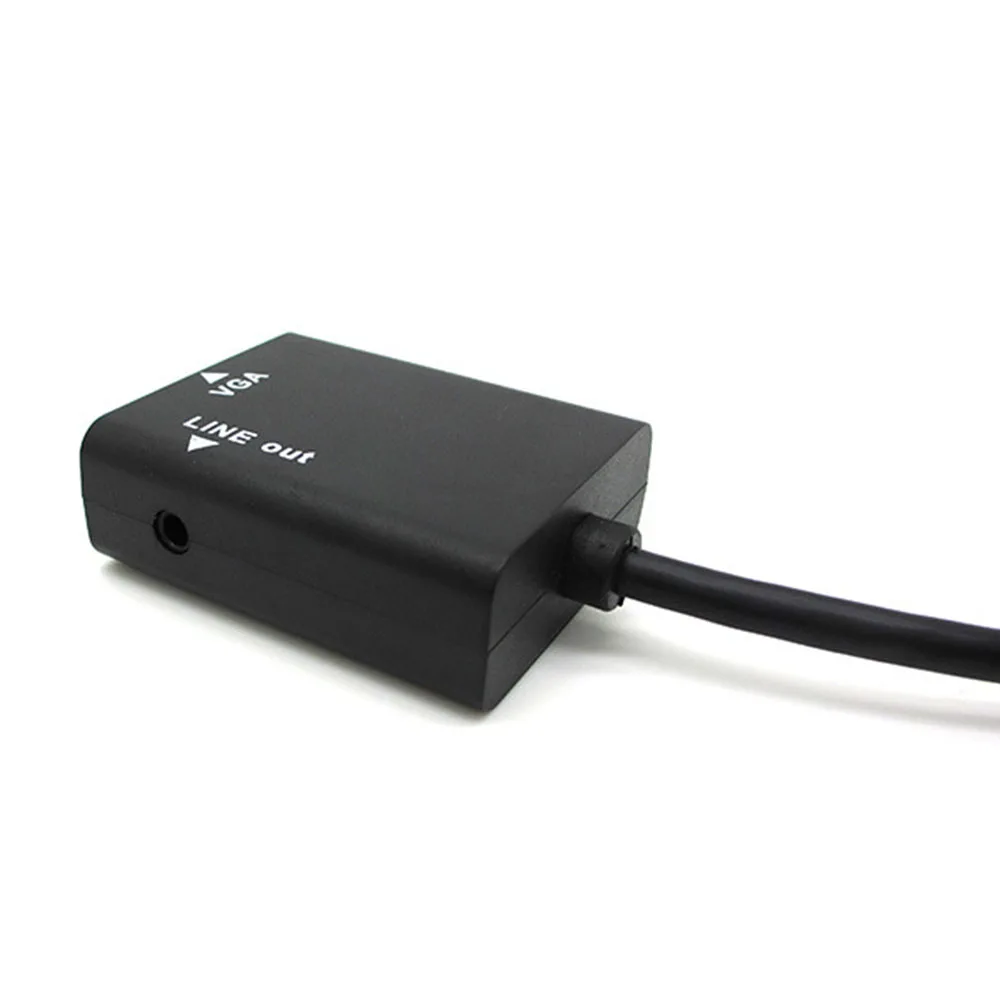 Новинка 1080P HDMI штекер VGA разъем Аудио Видео AV TV HD ТВ конвертер адаптер кабель 0 2