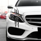 1 шт. 40x12 см Стильные наклейки для автомобильных фар для Ford Focus 2 3 VW Passat B6 B7 T4 Skoda Rapid Fabia Octavia A5