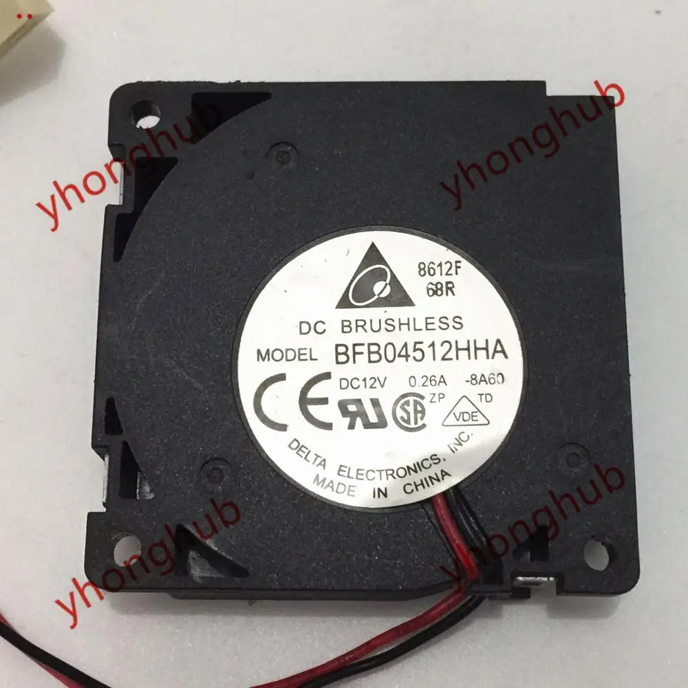 Delta Electronics BFB04512HHA DC 12V 0.26A 45x45x10 мм 2 провод Сервер вентилятор охлаждения|Кулеры и