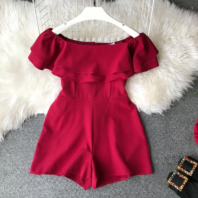 ALPHALMODA Тип высокой талией узкие гофрированные комбинезоны Высокая талия широкие брюки с широкими штанинами модные однотонные женские костюмы