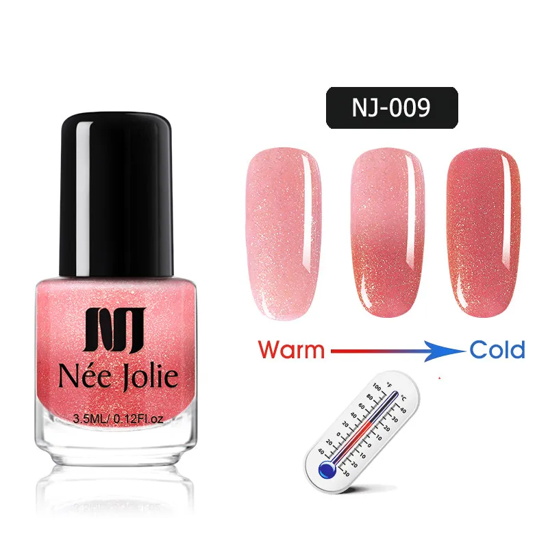 3.5ml - NJ-009 NEE JOLIE 3,5 мл температурный меняющий цвет термальный лак для ногтей блестящий эффект Быстросохнущий маникюрный лак градиентный лак для ногтей - Цвет: 3.5ml - NJ-009