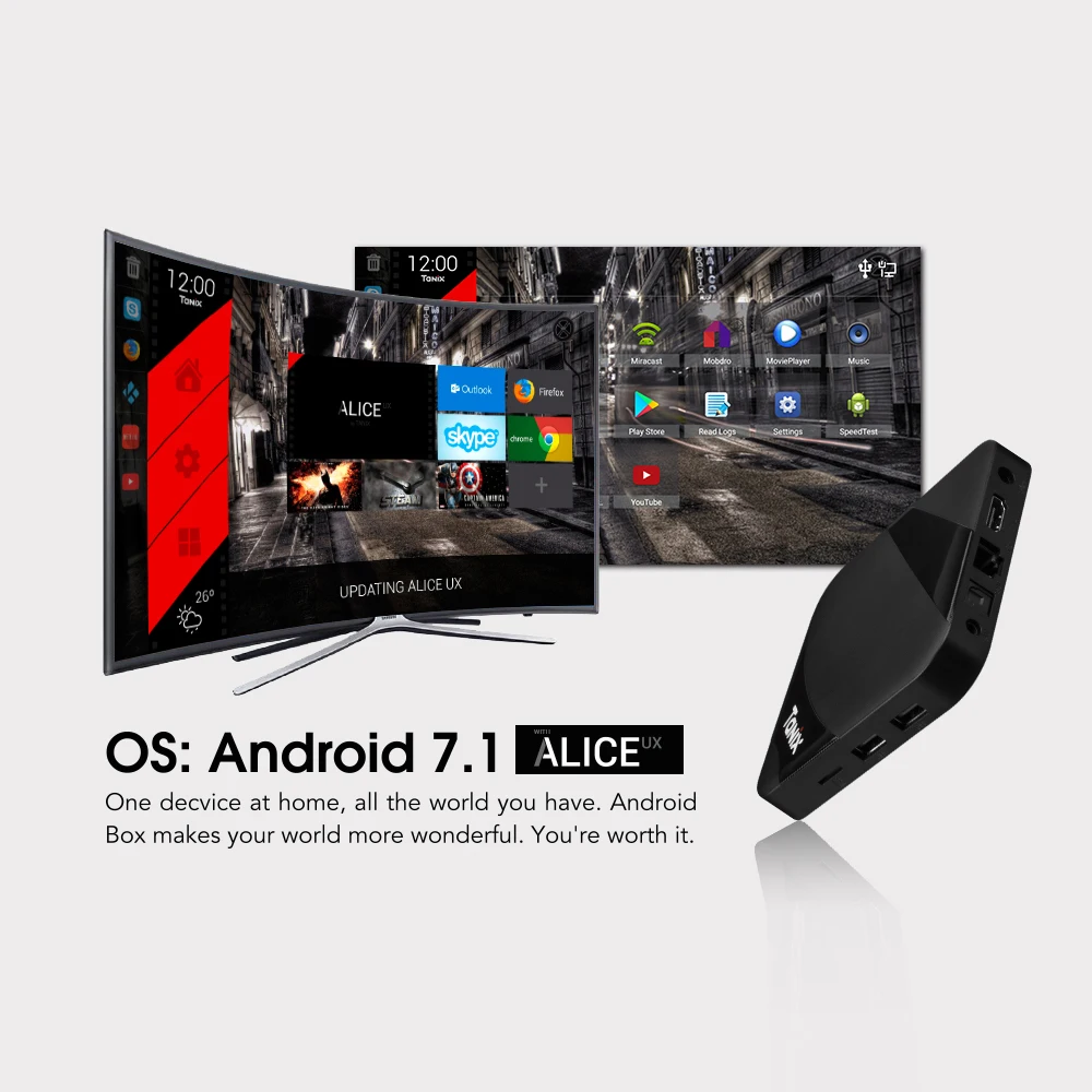 ТВ-приставка PULIERDE TX3 Max 2 ГБ 16 Android 7 1 Amlogic S905W с новым ALICE UX телеприставка 4G Wifi BT4.1