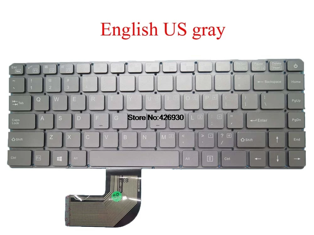 English US gray Ноутбук US CZ KR электронная клавиатура для chuwi для Lapbook Air 14 CWI529 14,1 YXT-NB93-59 MB3008002 английский Чешский корейский Итальянский - Цвет: English US gray