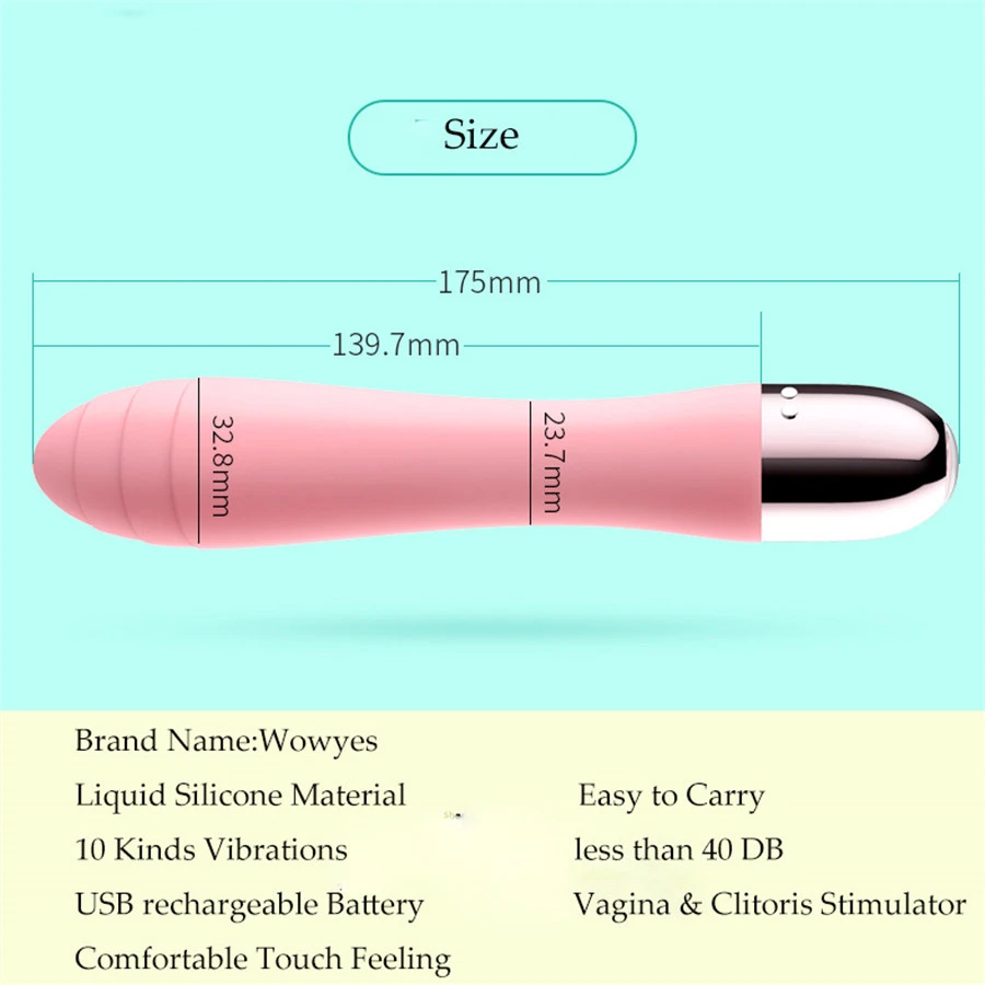 Wowyes Silicone G Spot Dildo Vibrator Clitoris pussy Stimulator 10 Speed bullet Vibrador AV stick Anal erotic Sex Toys For Woman | Красота и