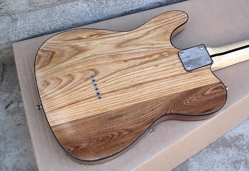 Factory Wholesale ASH Wood String-Thru-Body Electric Guitar with Black Pickguard Chrome Hardwares Offer Customized | Спорт и
