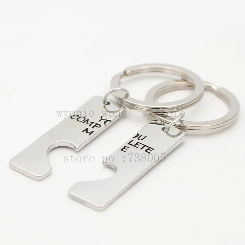 2017 пара ювелирных изделий &quotYou Complete Me&quot ожерелье и брелок набор юбилей подарок