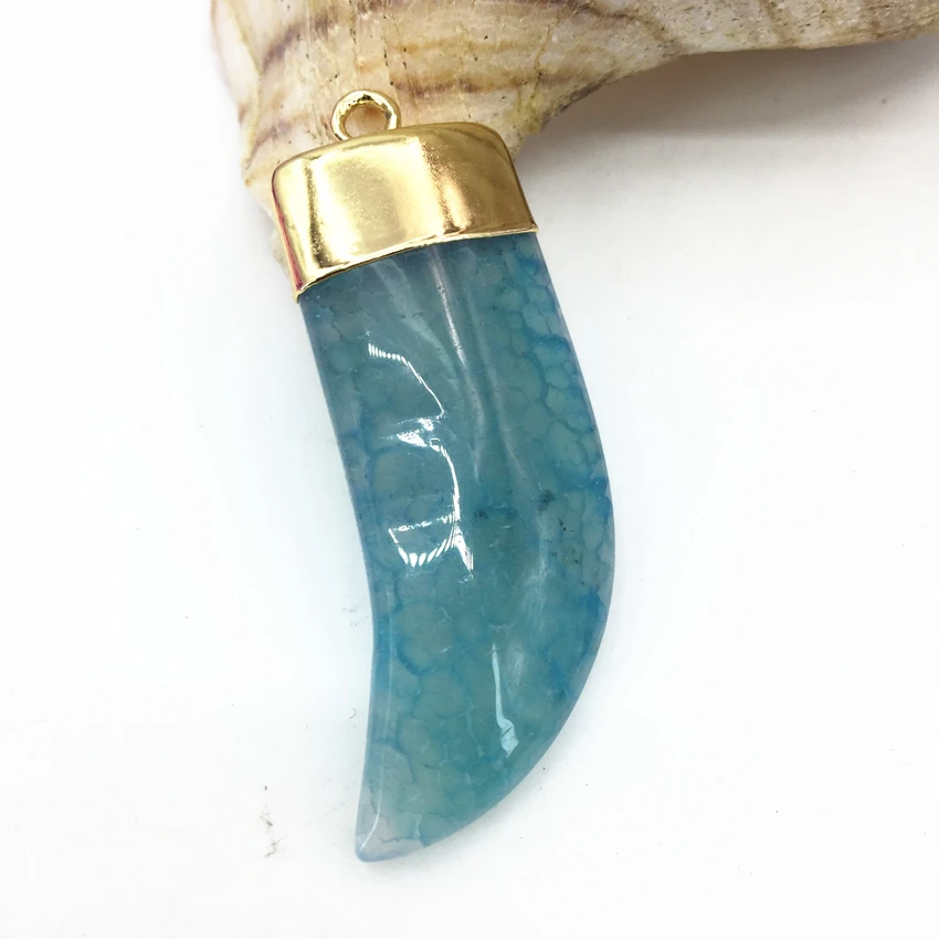 Мода 2 стиль натуральный камень синий Агат карнеол подвеска неправильной формы