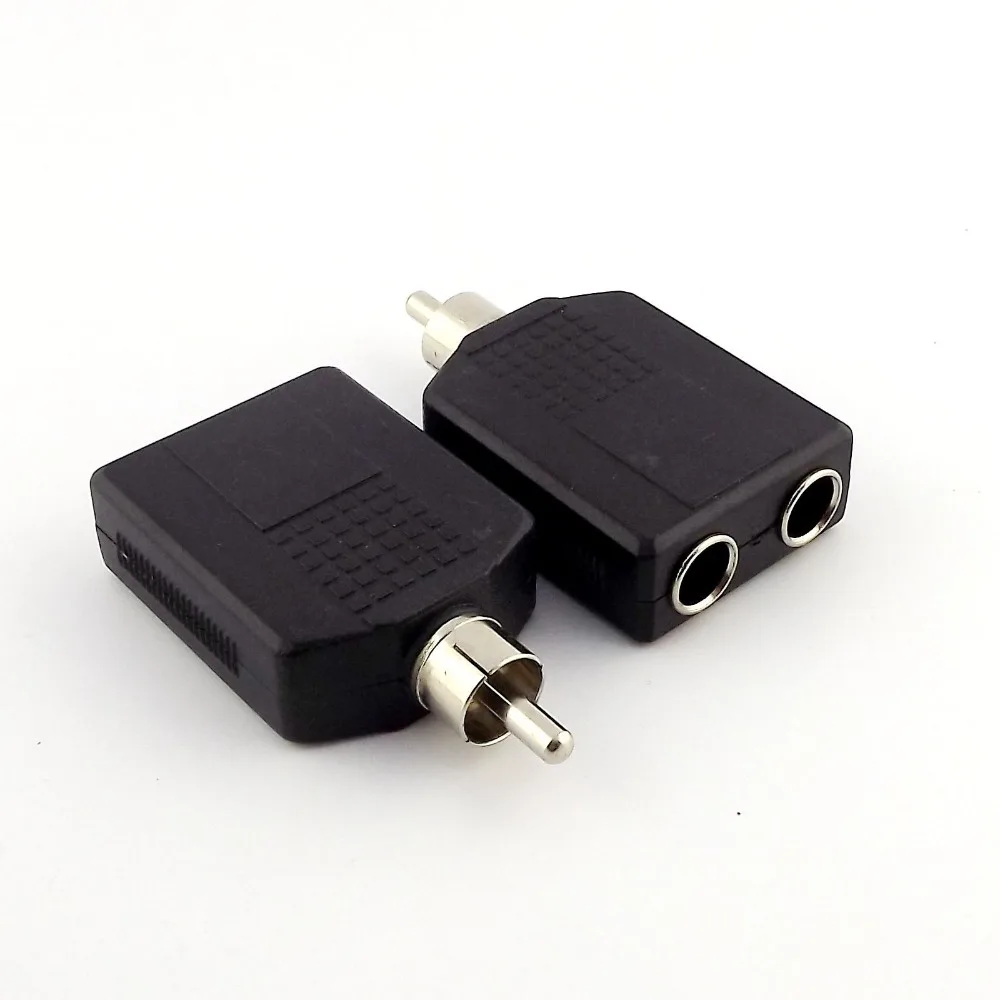 1 шт. аудиоразъем RCA штекер Phono на 2x6 35 мм 1/4 &quotгнездовой разветвитель адаптер
