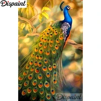 dispaint full squareround drill 5d diy diamond painting animal peacock embroidery cross stitch 3d home decor a10832